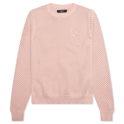 MA Swirl Crochet Crewneck Blush