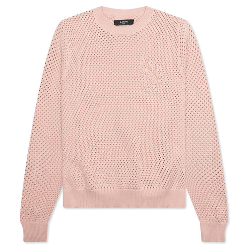 MA Swirl Crochet Crewneck Blush