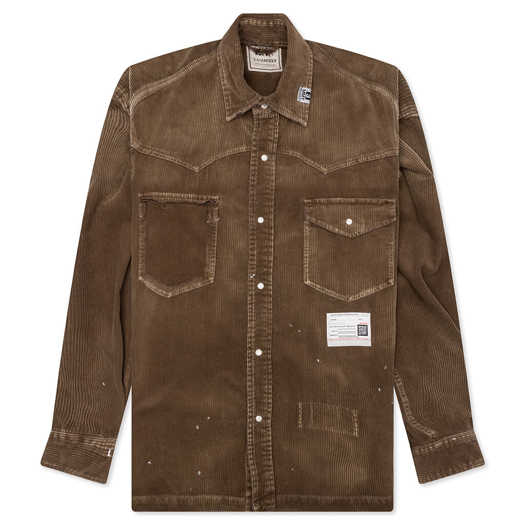 Aged Corduroy Shirt Brown