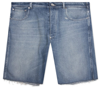 Stud Denim Shorts Light Blue