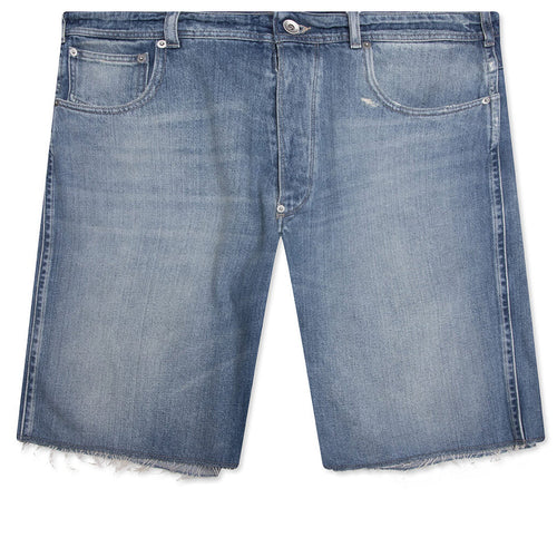 Stud Denim Shorts Light Blue