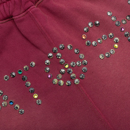 Star Studded Sweatpant Burgundy
