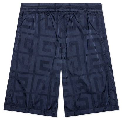 4G Shiny Bermuda Shorts Navy