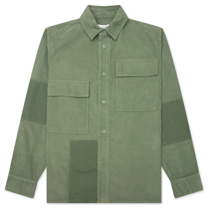 Patchwork Overshirt Green