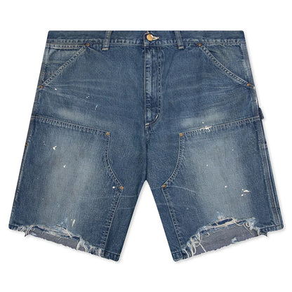 Double Knee Shorts Blue