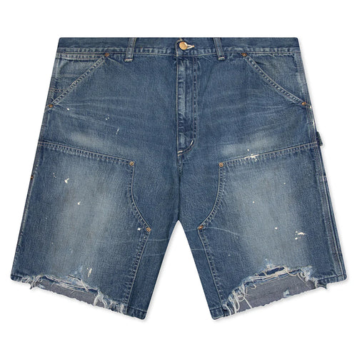 Double Knee Shorts Blue