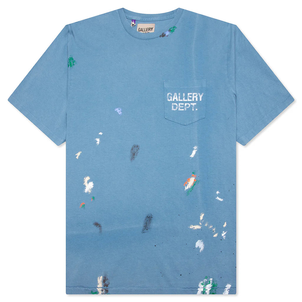 Vintage Logo Painted Tee Dusty Blue