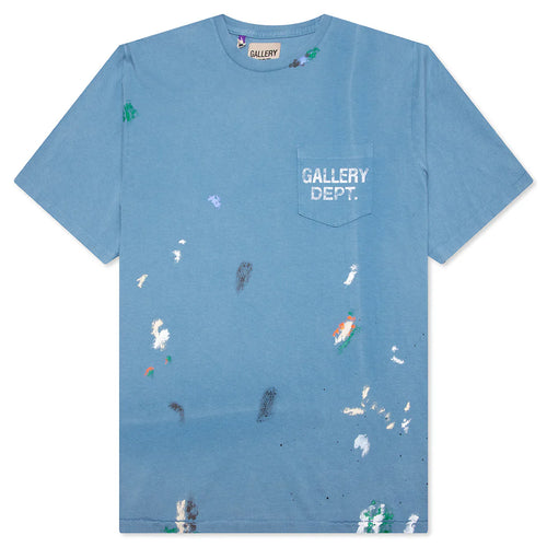 Vintage Logo Painted Tee Dusty Blue