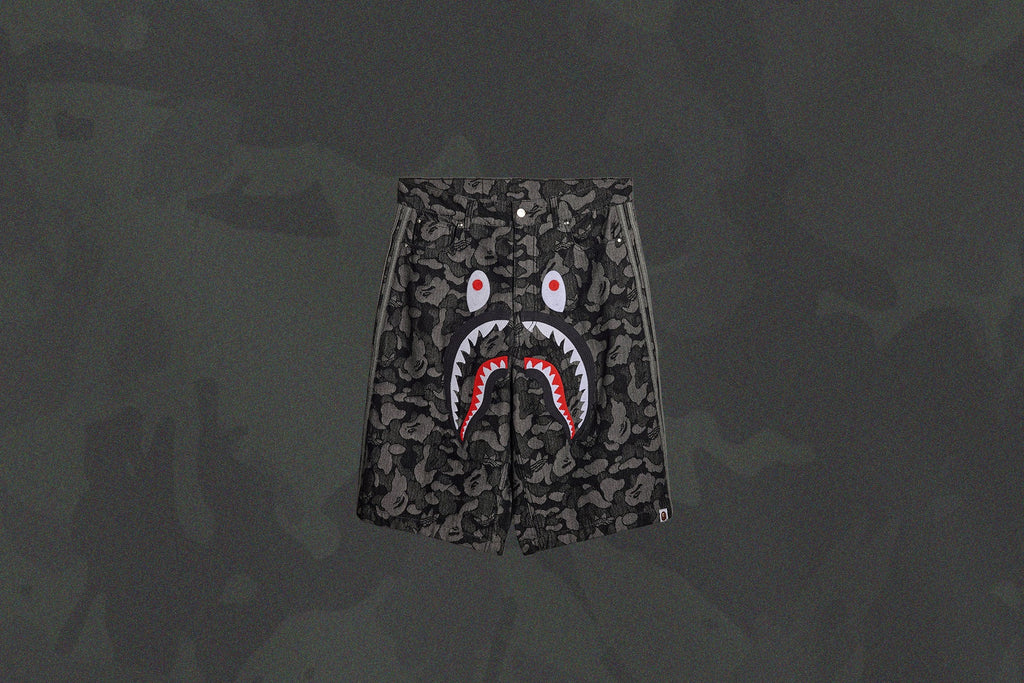 Adidas x BAPE Shark Denim Jorts Black