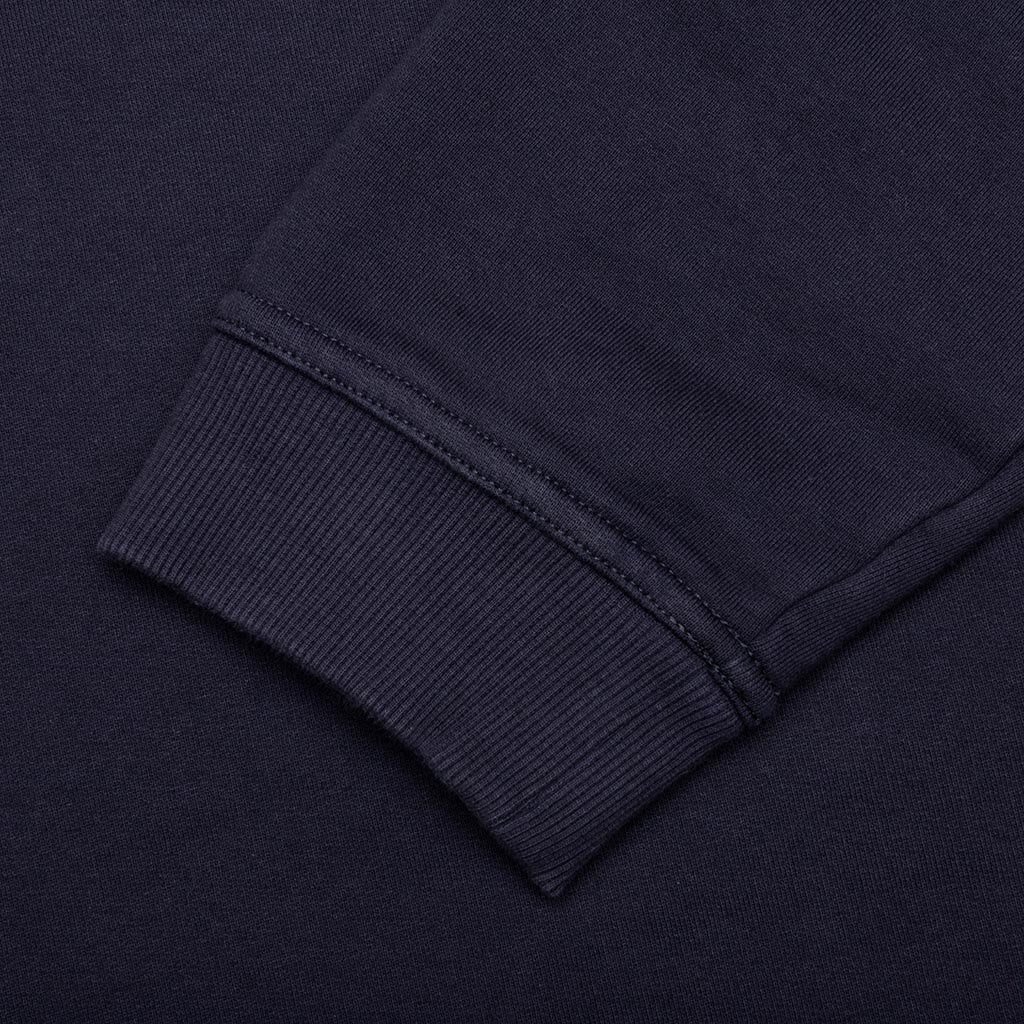 Tonal Upside Down Logo Hoodie Blue Tonal Embroidery