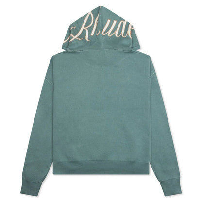 Script Logo Knit Hoodie Ivory Spa