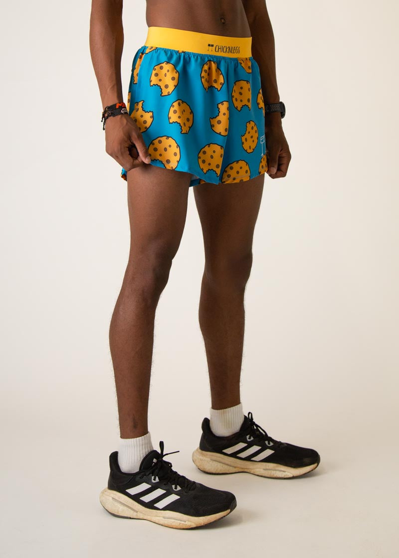Men's Chocolate Chip Cookies 4" Half Split Shorts