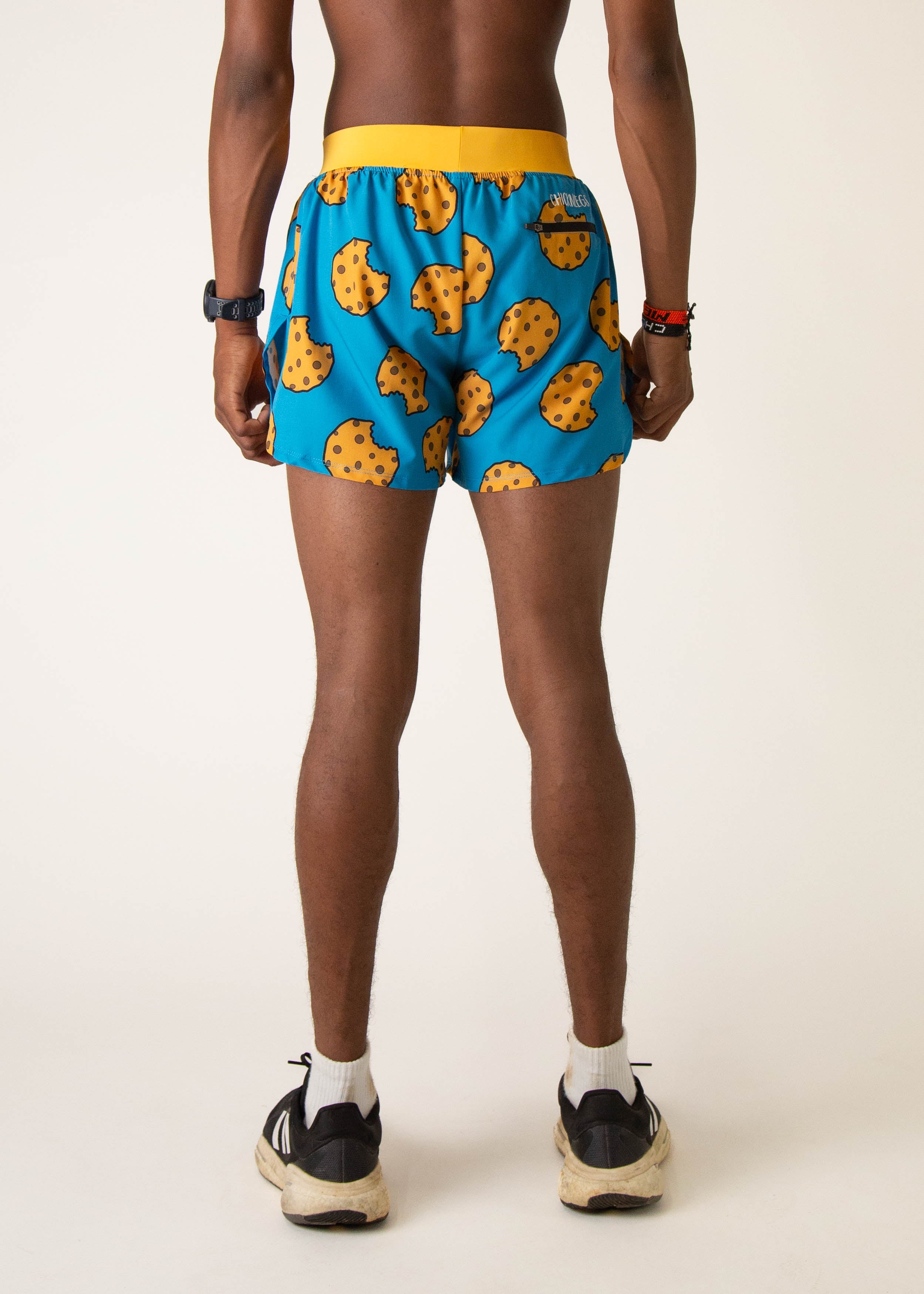 Men's Chocolate Chip Cookies 4" Half Split Shorts