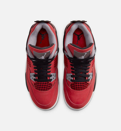Air Jordan 4 Retro Toro Bravo Grade School Lifestyle Shoe Fire Red White Black Cement Grey Free Shipping