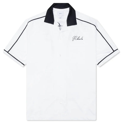 Fonda Del Sol Bowling Shirt White Black Yellow