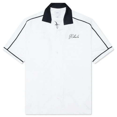 Fonda Del Sol Bowling Shirt White Black Yellow
