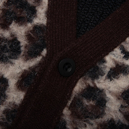 Leopard Cardigan Brown Black