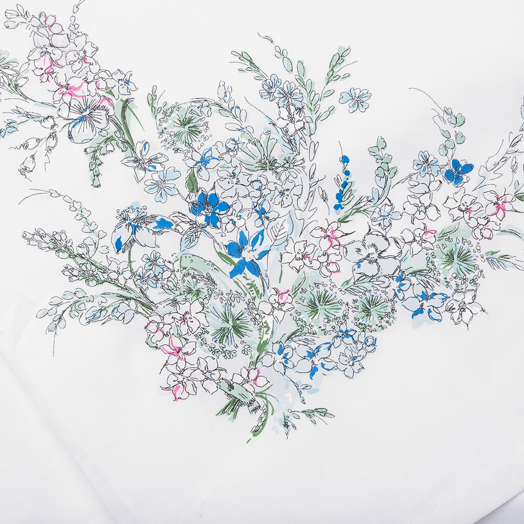 Flowers Poplin Shirt White