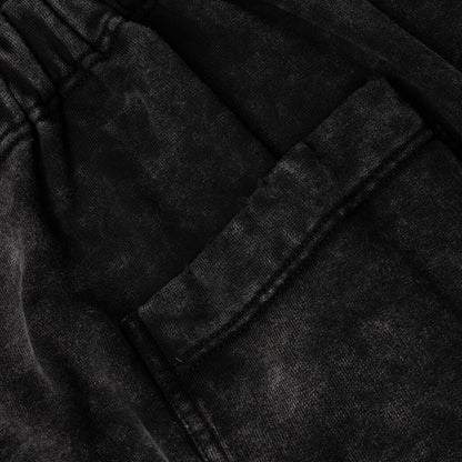 Sweat Pants Combined Cargo Pants Black