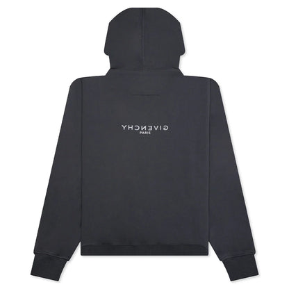 Printed Felpa Slim Fit Hoodie Charcoal