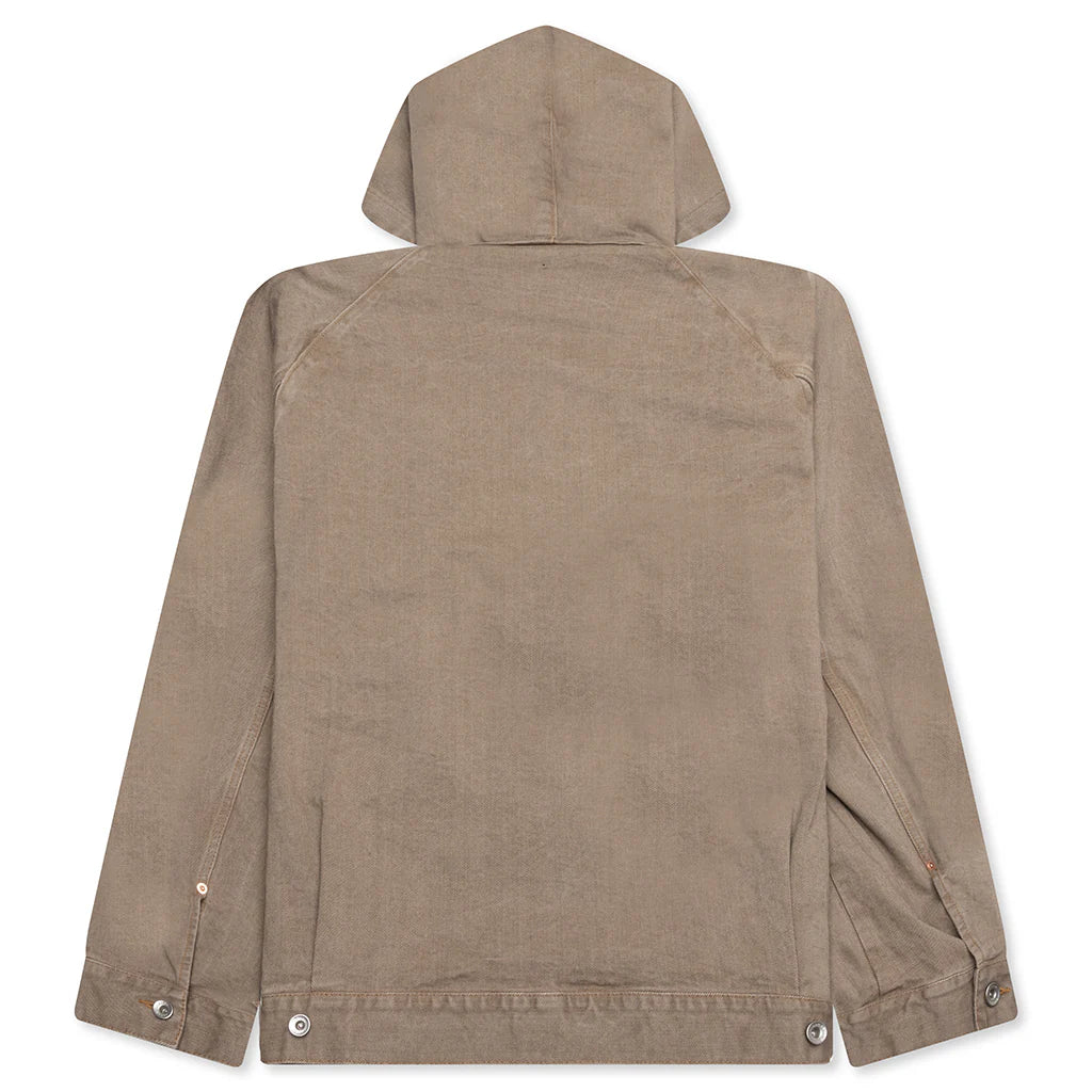 Denim Hoodie Beige