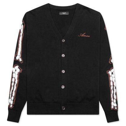 Leopard Bones Cardigan Black