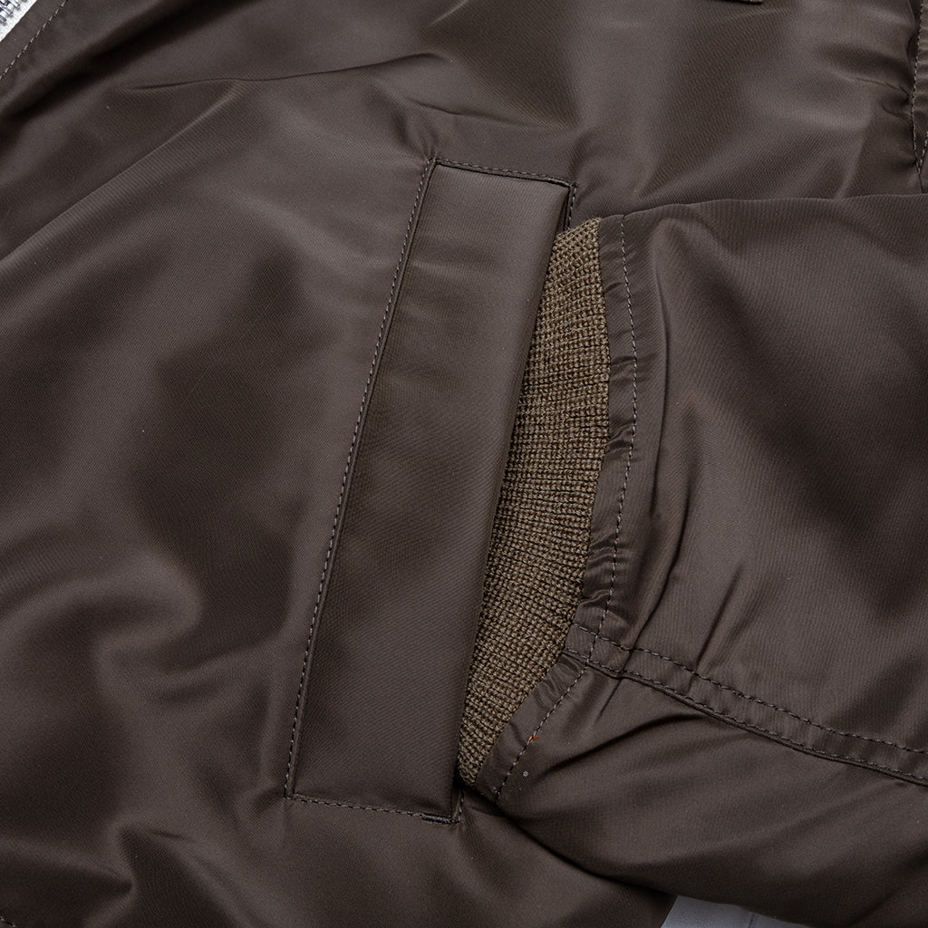 Nylon Twill x Grosgrain Blouson Khaki Navy
