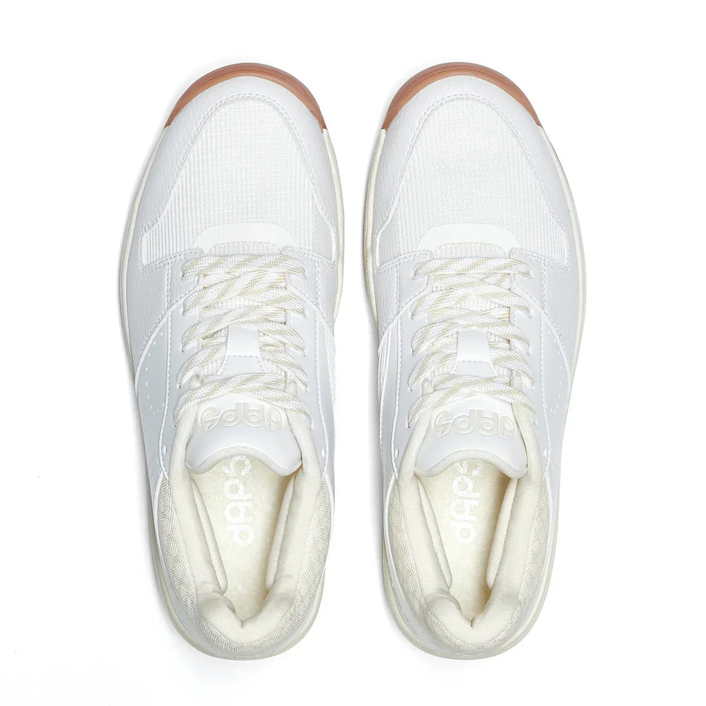 DAPS DESI Mid White Cream Mens Pickleball Shoes