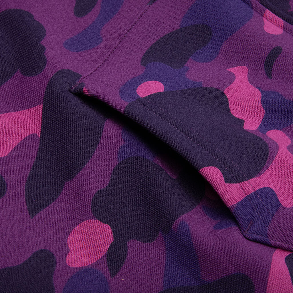 Color Camo Shark Full Zip Hoodie Purple