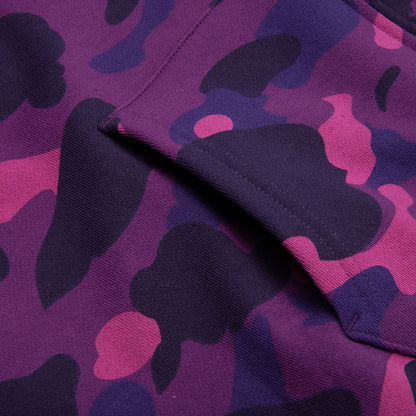 Color Camo Shark Full Zip Hoodie Purple