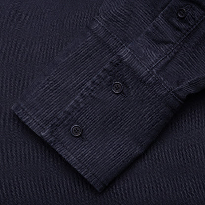 Chest Pocket Oversized Contrast Shirt Navy