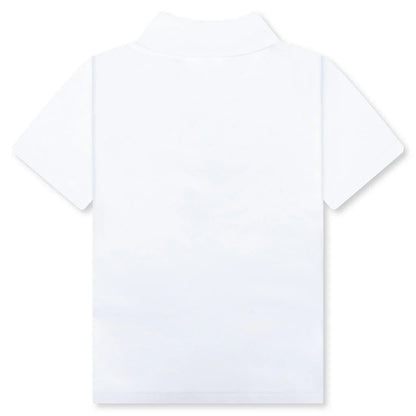 Kids One Point Polo Shirt White