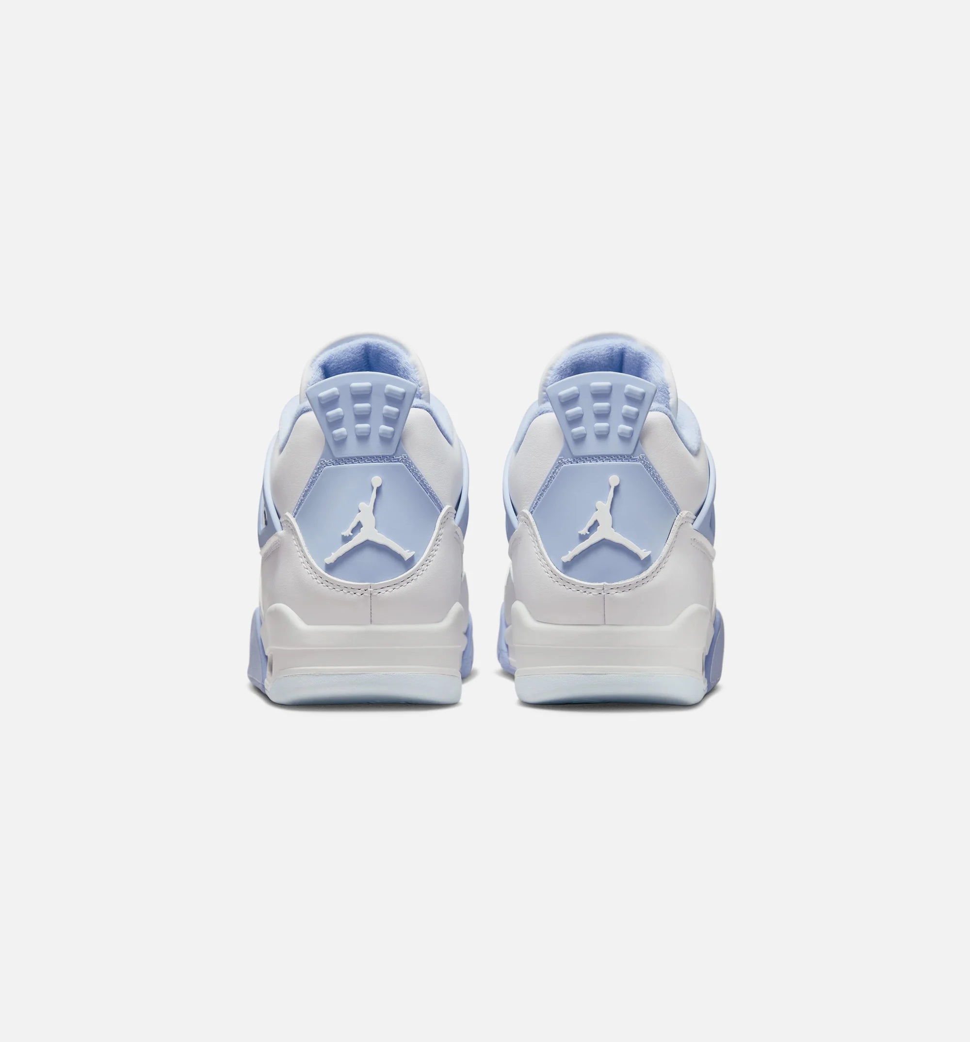 Air Jordan 4 Retro Aluminum Womens Lifestyle Shoe White Aluminum Blue Tint Oil Green