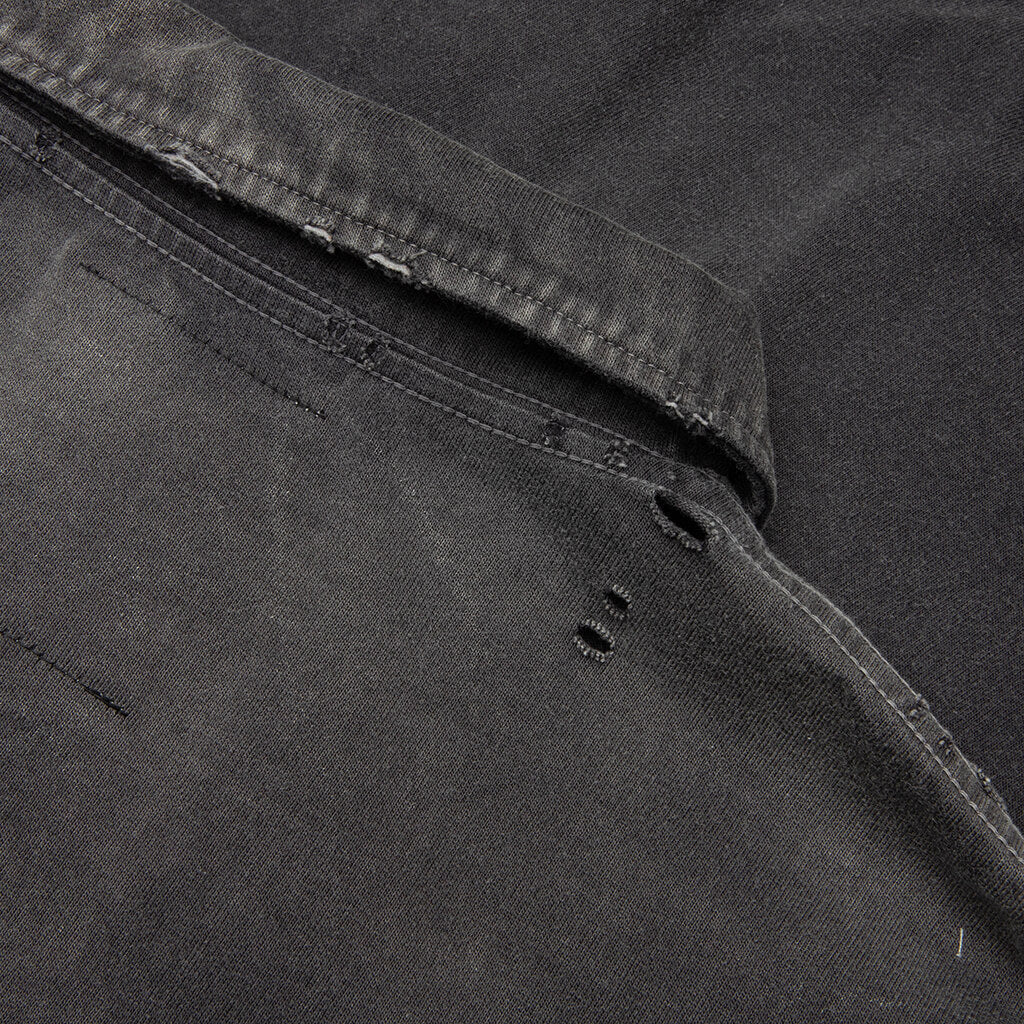 Sun Faded L S Polo Black