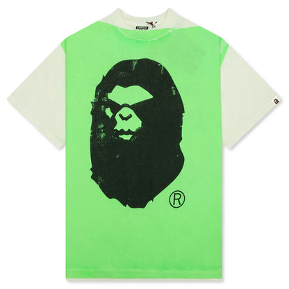 Saint M6 x Bape Handprint Genuine Nowhere Journey S S Tee White Green