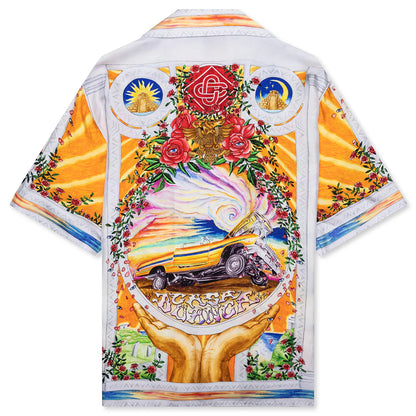 Short Sleeve Cuban Collar Shirt A Tournade De Rose
