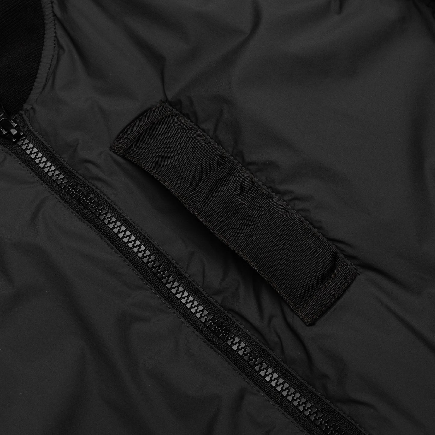 Skin Touch Nylon Bomber Jacket Charcoal