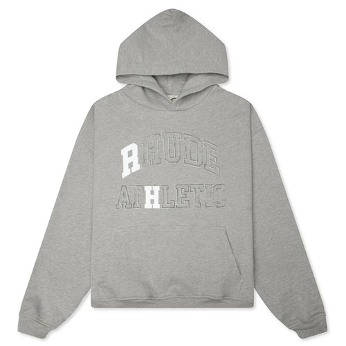 Rhude Athletic Hoodie Heather Grey White