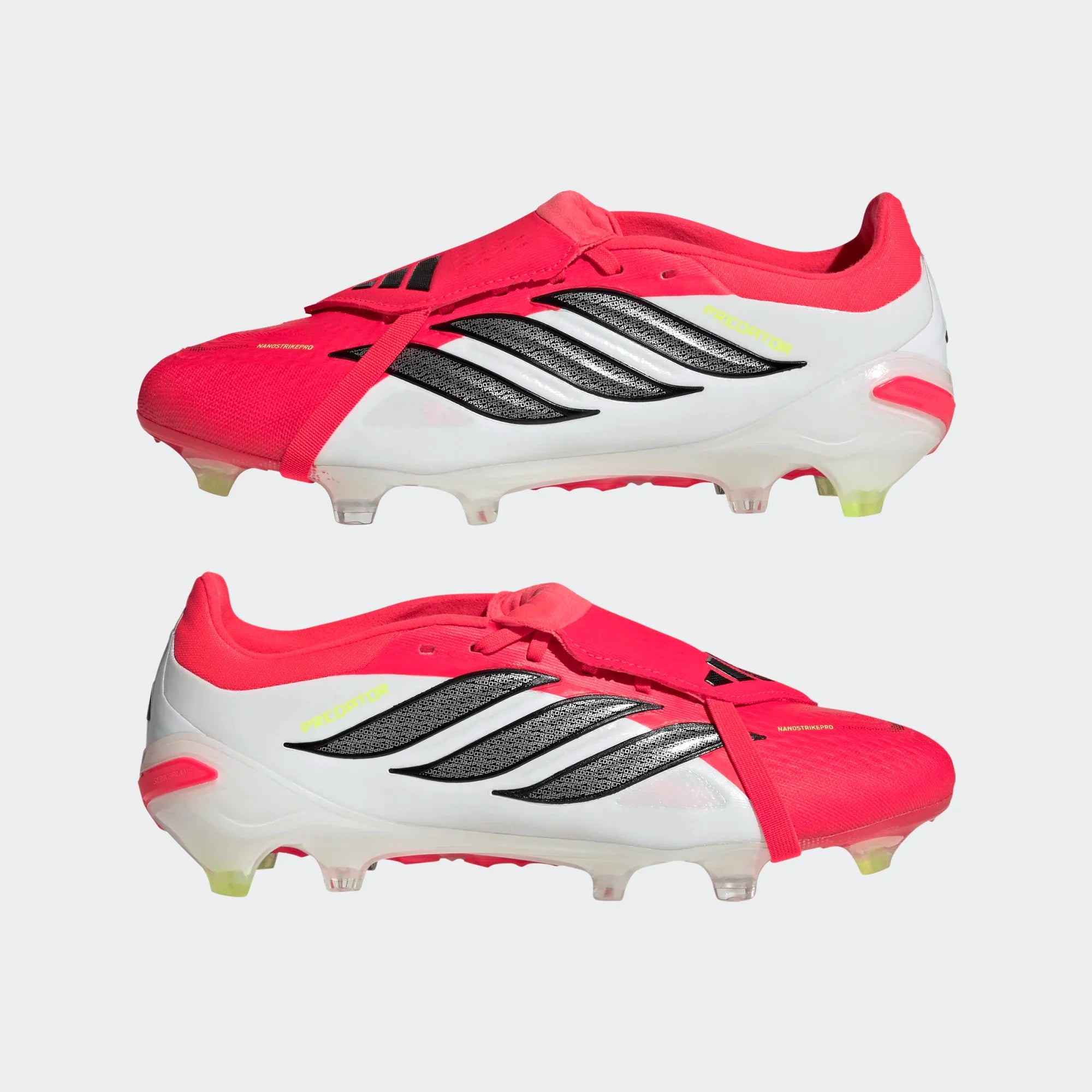 adidas Predator Pro Fold Over Tongue FG Firm Ground Mens Soccer Cleats Lucid Red Black White