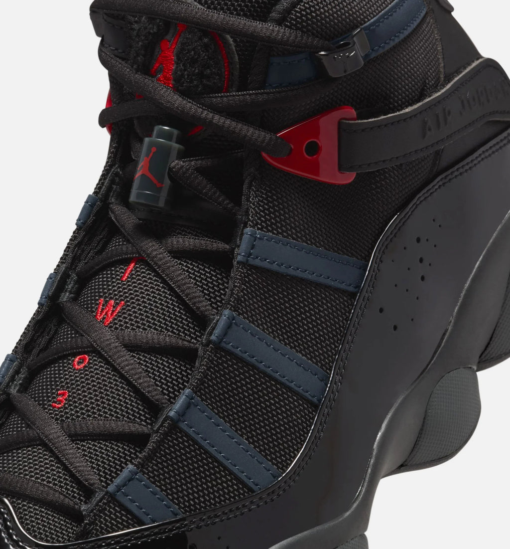 Air Jordan 6 Rings Mens Lifestyle Shoe Black Fire Red