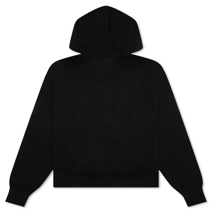 Floral Logo Hoodie Black