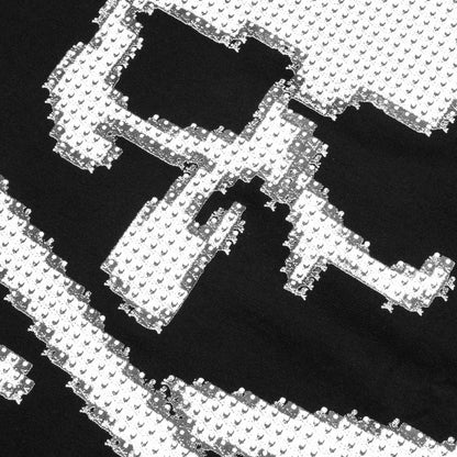 Micro Skull Knit T Shirt Black