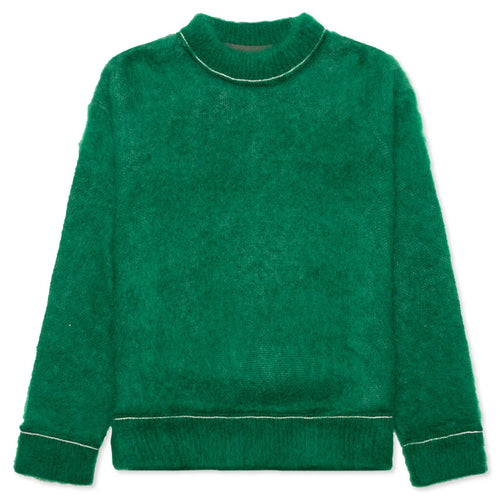 Mohair Knit Pullover Green