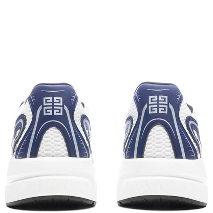 NFNTY 52 Synthetic Leather and Mesh Sneakers Navy White