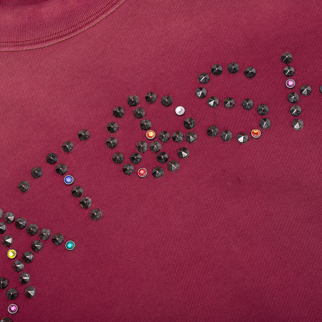 Star Studded Crewneck Burgundy