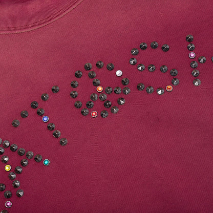 Star Studded Crewneck Burgundy