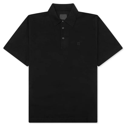 Polo in Cotton With 4G Detail Black