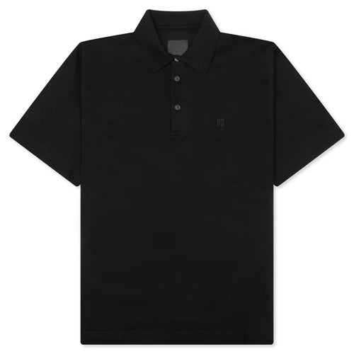 Polo in Cotton With 4G Detail Black