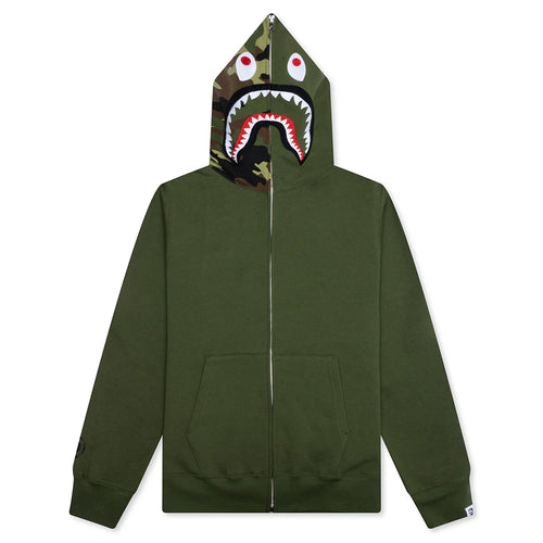 1st Shark Full Zip Hoodie Olive Drab