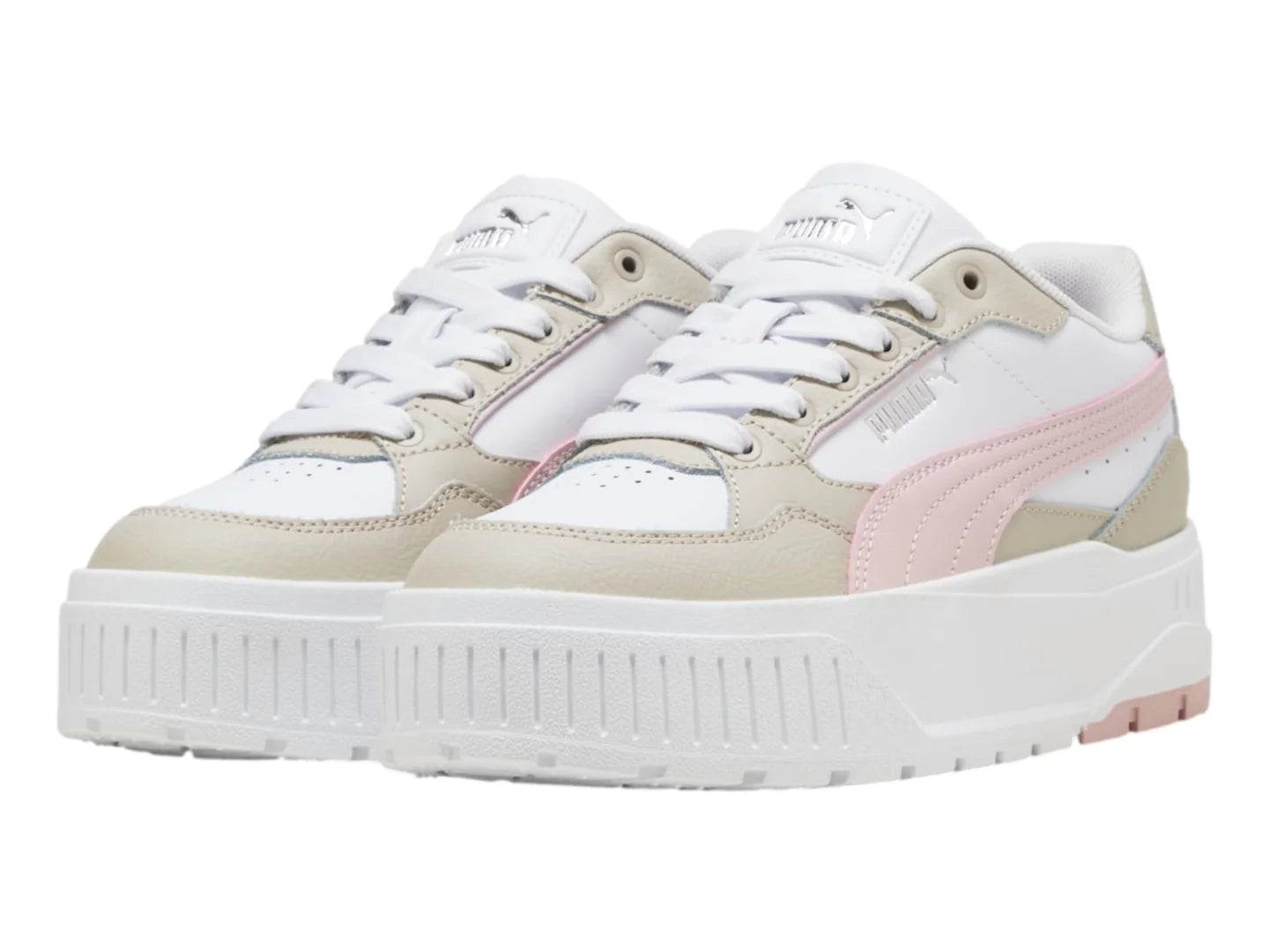 Tenis Puma Karmen II Idol Blanco y Rosa para Niña